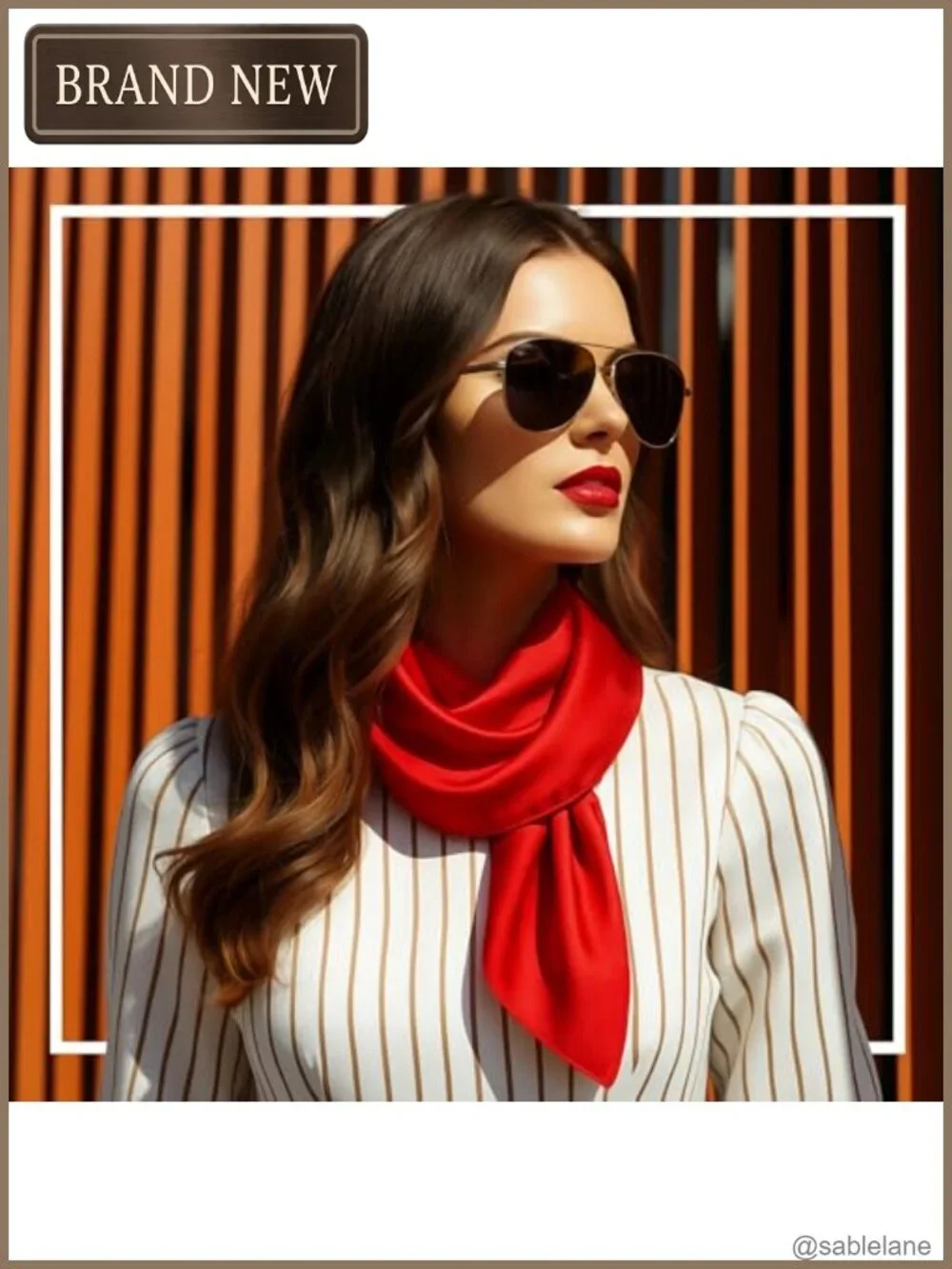 5 Silk Hair Scarves for Women 23.6